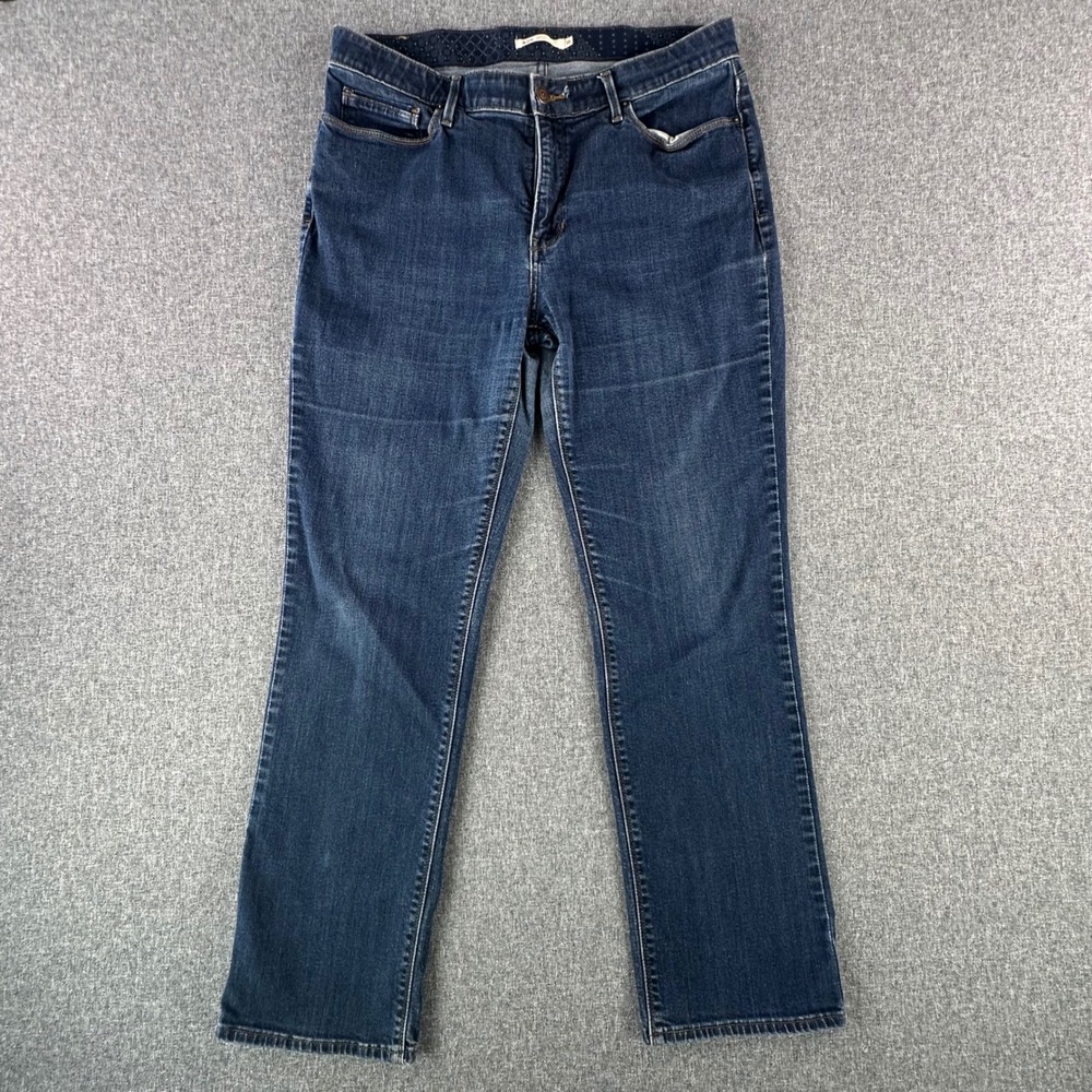 Levi's Jeans Womens 16 525 Perfect Waist Straight Blue Dark Wash Stretch Denim
